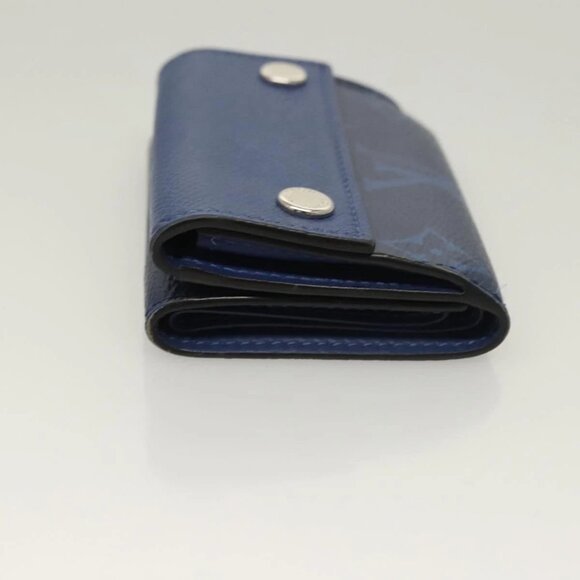 LOUIS VUITTON Taigalama Discovery Compact wallet Wallet Blue M67620 Auth 134375 - Picture 4 of 16